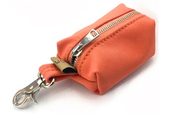 Kotbeutelspender /Koralle / Poop Tasche / Abfall -Tasche Halter / Poop Bag Dispenser / Poop Bag Holder / Metall Zip Silber - Urban