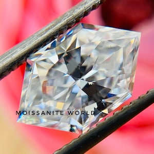 White Moissanite Dutch Marquise Cut Loose Stone | Manual Hand-Cut Gem | VVS1 Clarity | Custom Sizes | Diamond Alternative