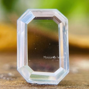 White Color 2 CT To 6 CT Moissanite Portrait Emerald Cut Gemstone, Loose Portrait Emerald For Jewelry Making
