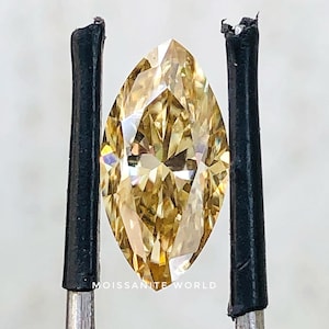 Loose Moissanite Marquise Shape Yellow Color VVS1 Wholesale  For Jewelry USA Seller
