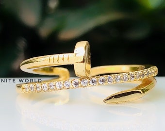 1CT Round Moissanite Engagement Ring, Dainty Halo Style Ring, Minimal Bridal Ring, Silver or Gold Promise Ring for Women