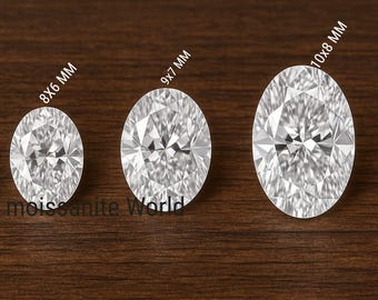 Loose moissanite Stone DEF White Color Oval Brilliant Cut Excellent VVS1 4 MM To 15 MM For Making Jewelry, Engagement Ring