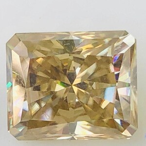 18x21 MM Loose Moissanite Radiant Cut And 8.10 MM Round Yellow Color VVS1 Wholesale  For Jewelry USA Seller