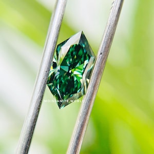 Dutch Marquise Green Moissanite Loose Gemstone • VVS1 Clarity • For Custom Jewelry & Engagement Ring ,Statement Ring, or collector’s designs
