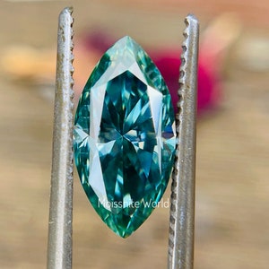 Blue Green Marquise Cut Loose Moissanite For Jewelry Making Marquise Moissanite For Engagement Ring Marquise Cut Wedding Anniversary Ring