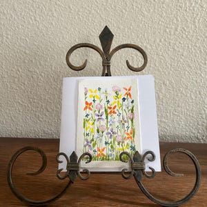 Zarte Feldblumen, Original Aquarell, Karte für alle Anlässe, frisch, hübsch, erhebend, Unikat, signiert vom Künstler, einrahmbar
