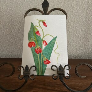 Everlasting Peas, carta originale botanica ad acquerello per tutte le occasioni, OOAK, firmata dall'artista, da incorniciare, da collezione