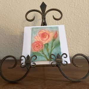 Rosa Rosen, hübsch, OOAK, Ostern, alle Anlass Karte,