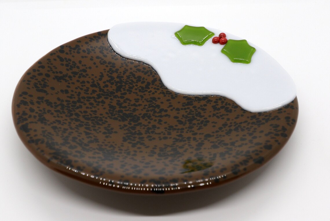 Christmas Pudding Fused Glass Bowl | Etsy