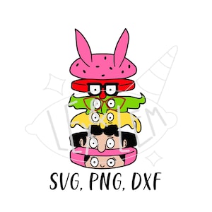 Belcher Burger | Pakiet plików SVG, PNG i DXF, plik cyfrowy