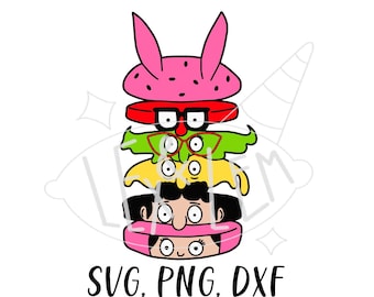 Belcher Burger | SVG, PNG, and DXF files Bundle, Digital File