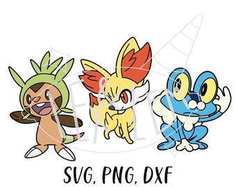 Pokemon X and Y, Generation 6 | SVG, PNG, and DXF files Bundle, Digital File