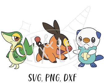 Pokemon Black and White, Generation 5 | SVG, PNG, and DXF files Bundle, Digital File