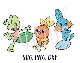 Pokemon Ruby and Sapphire, Generation 3 | SVG, PNG, and DXF files Bundle, Digital File