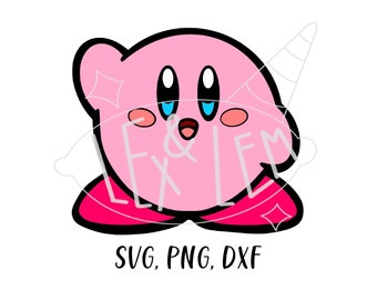 Kirby SVG, PNG, and DXF files Bundle, Digital File