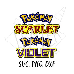 ポケモン スカーレットとバイオレットのロゴ | SVG、PNG、DXF ファイル バンドル、デジタル ファイル