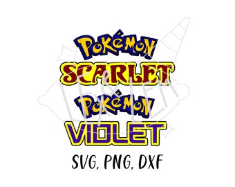Pokemon Scarlet and Violet Logo | SVG, PNG, and DXF files Bundle, Digital File