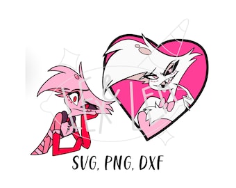 Angel Dust | Hazbin Hotel | SVG, PNG, and DXF files Bundle, Digital File