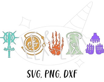 The Legend of Zelda; Tears of the Kingdom Abilties, SVG, PNG, and DXF files Bundle, Digital File