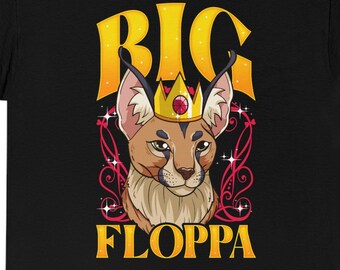 Big Floppa Meme T-shirt Caracal Cat T-shirt Funny Big Floopa