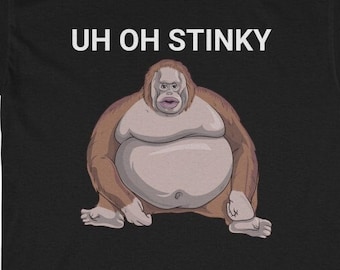 uh oh stinky le monke meme | Tote Bag