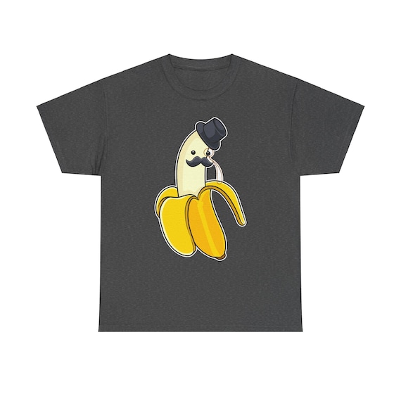 Banana Gentleman T-shirt, Funny Banana Wearing A Top Hat and