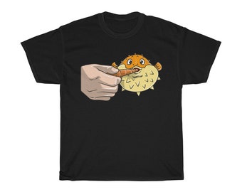 pufferfish eating carrot shirt