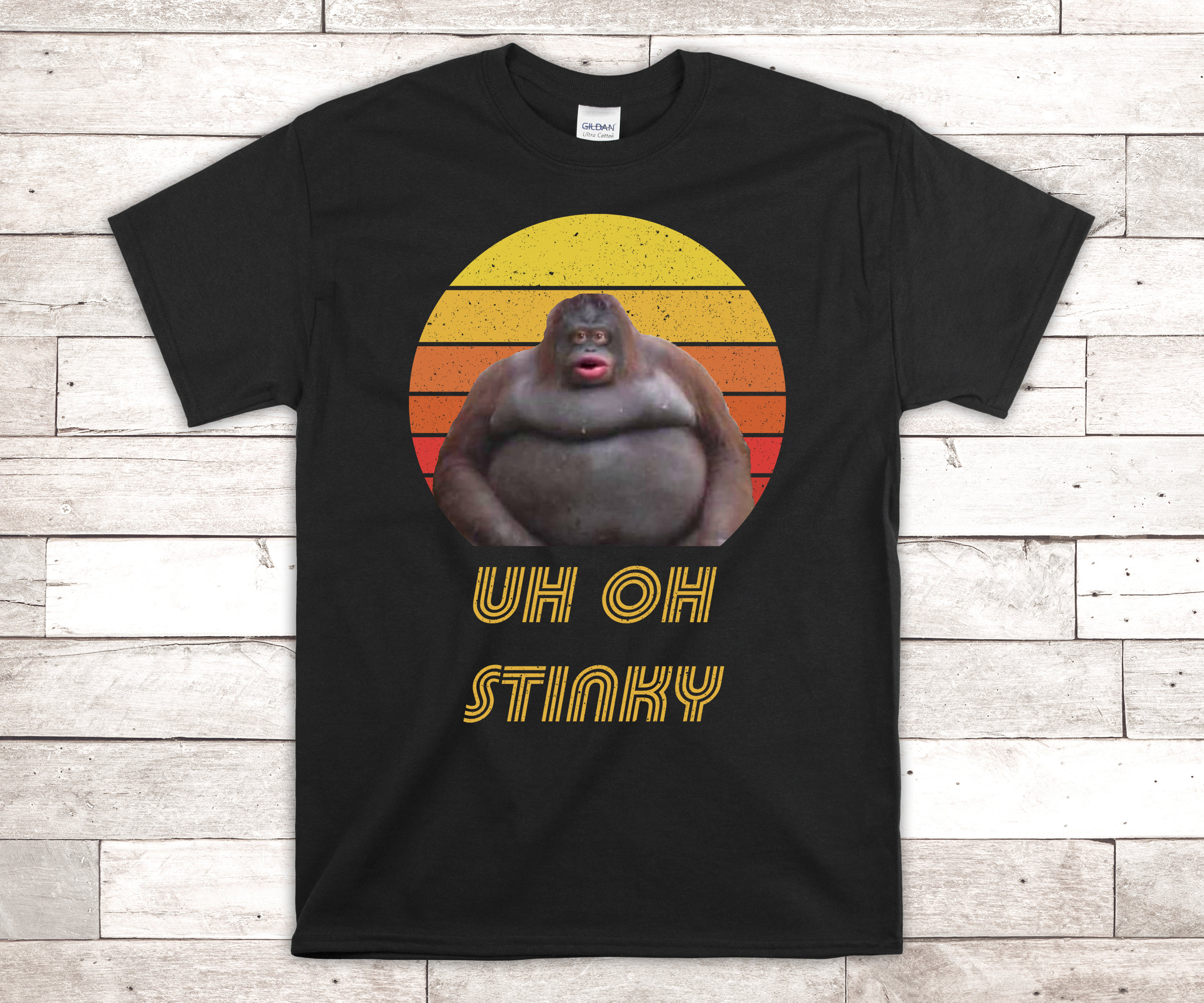 Uh Oh Stinky Monkey Orangutan Men's T-Shirt