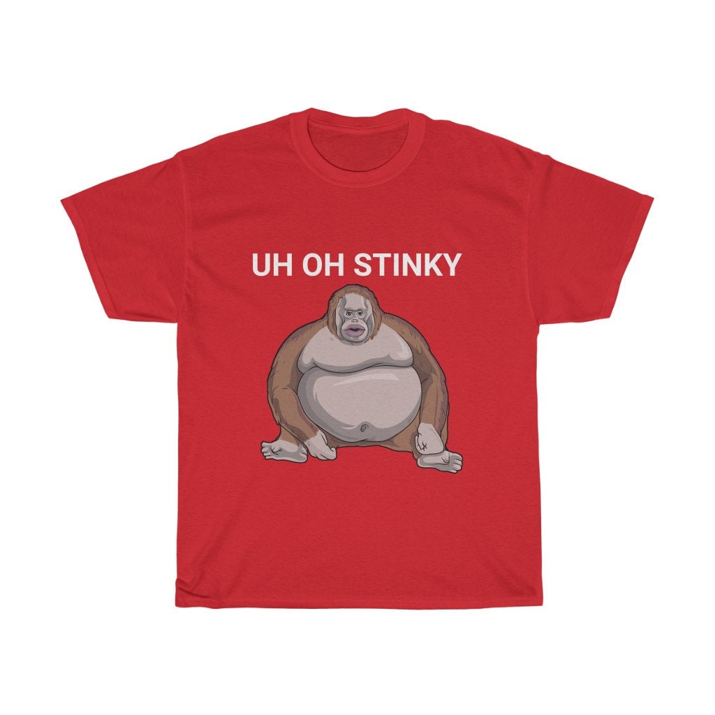 Uh Oh Stinky Poop Meme Monkey Unisex Baseball T-Shirt