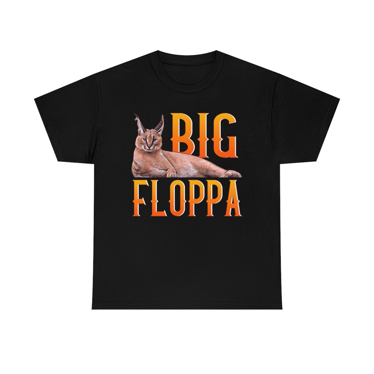 Big Floppa Meme Cat T-Shirt  Videos graciosos de animales