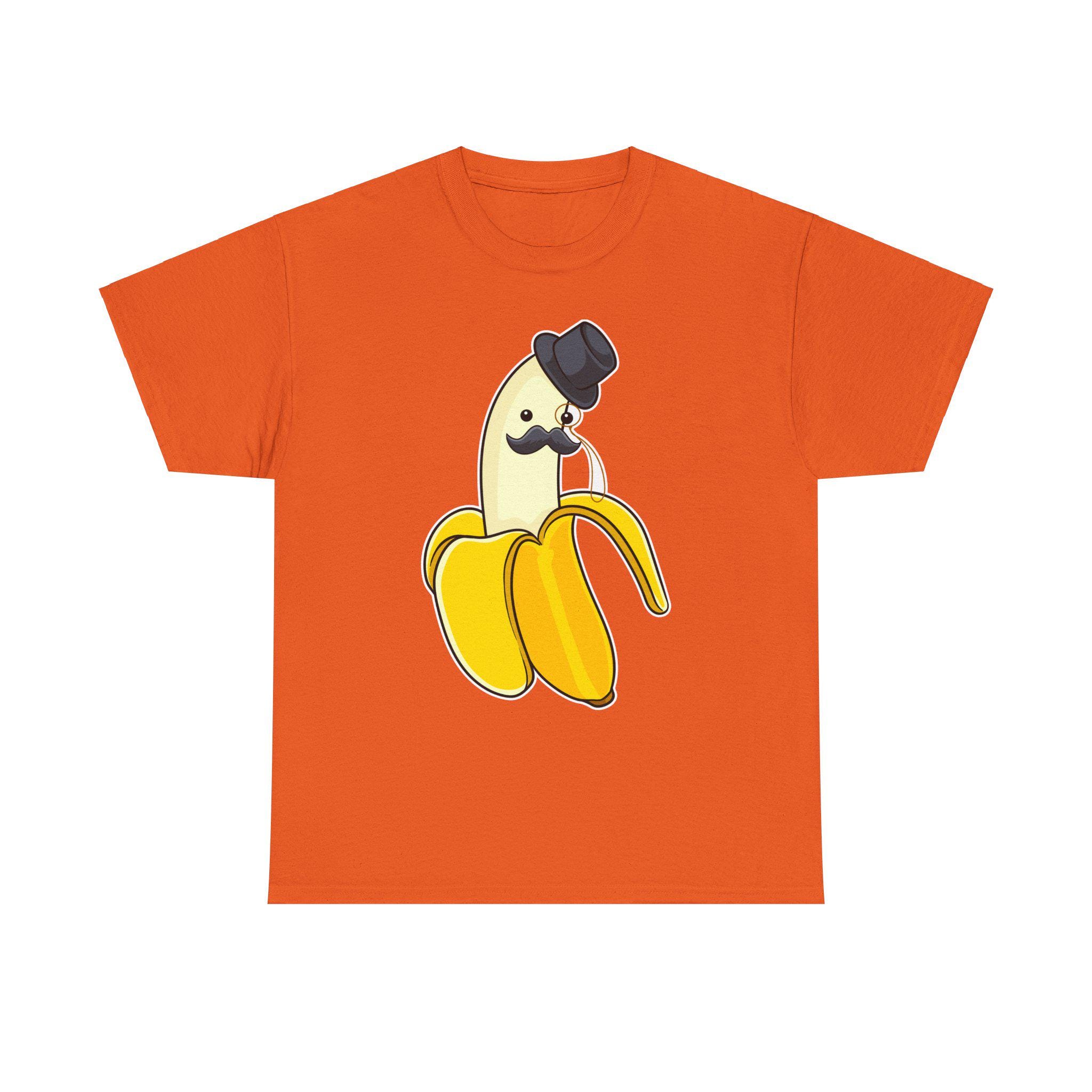 Banana Gentleman T-shirt, Funny Banana Wearing A Top Hat and