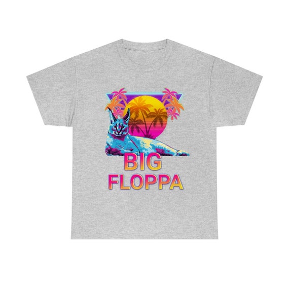 Big Floppa Caracal Cat Meme' Unisex Poly Cotton T-Shirt