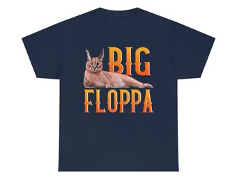 Big Floppa Meme T-shirt Caracal Cat T-shirt Funny Big Floopa 