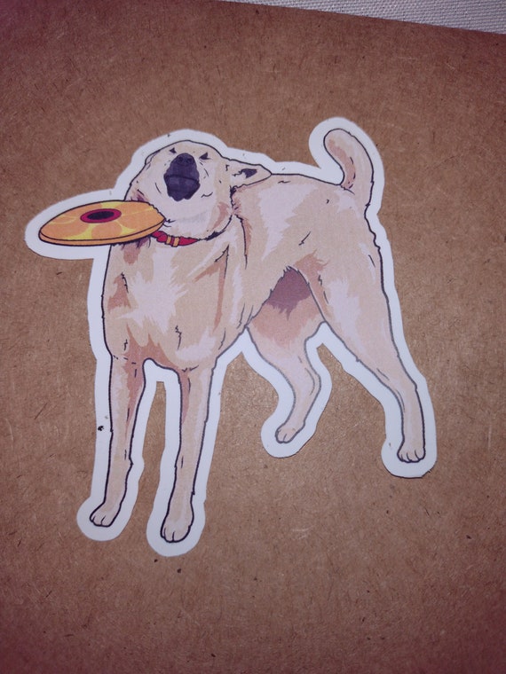 band Vidner Far Dog Hit by Frisbee Dank Meme Sticker Vinyl Cute Dog Die Cut - Etsy