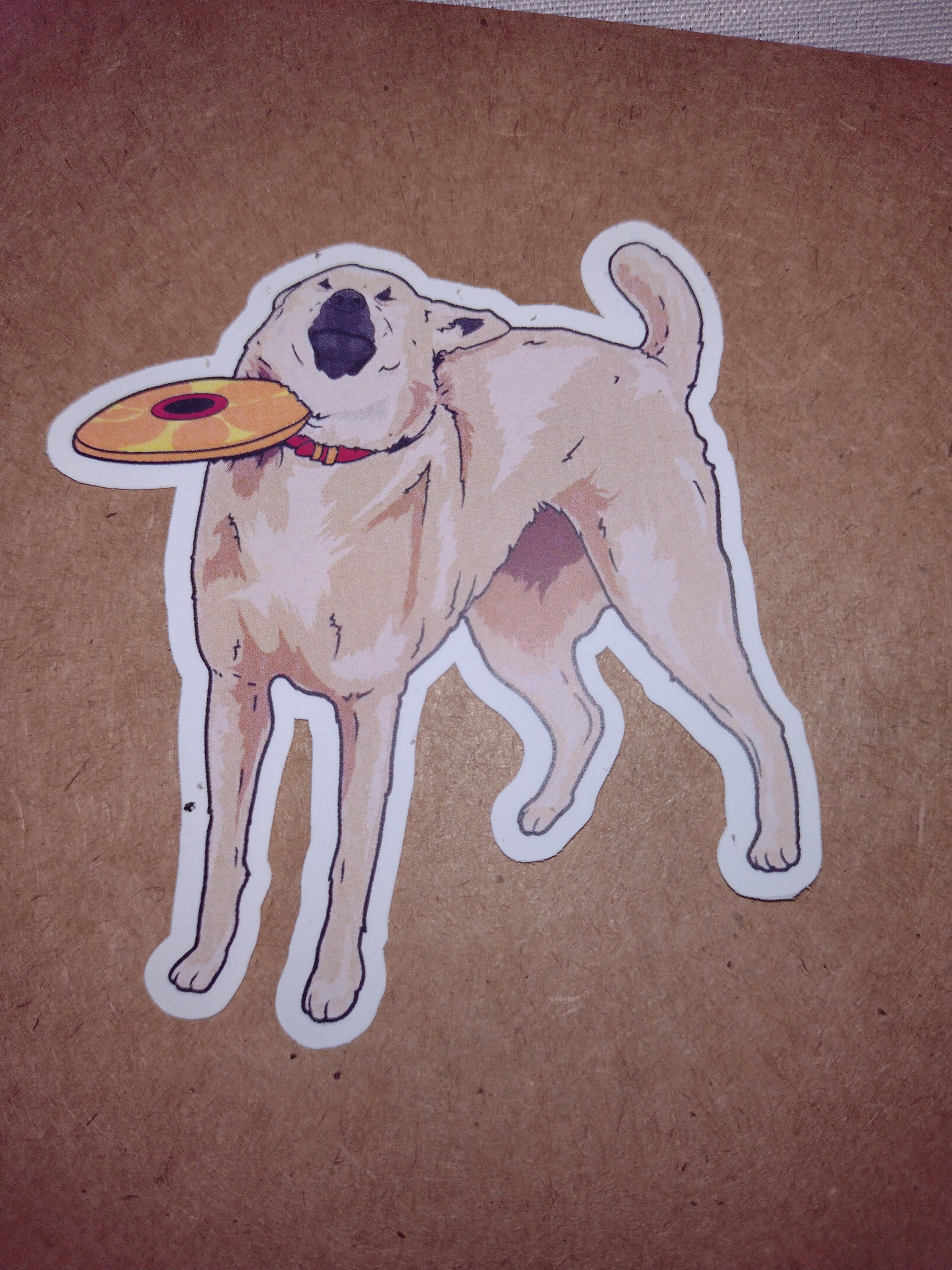 Dog Hit By Frisbee Dank Meme Sticker Vinyl Cute Dog Die Cut Etsy