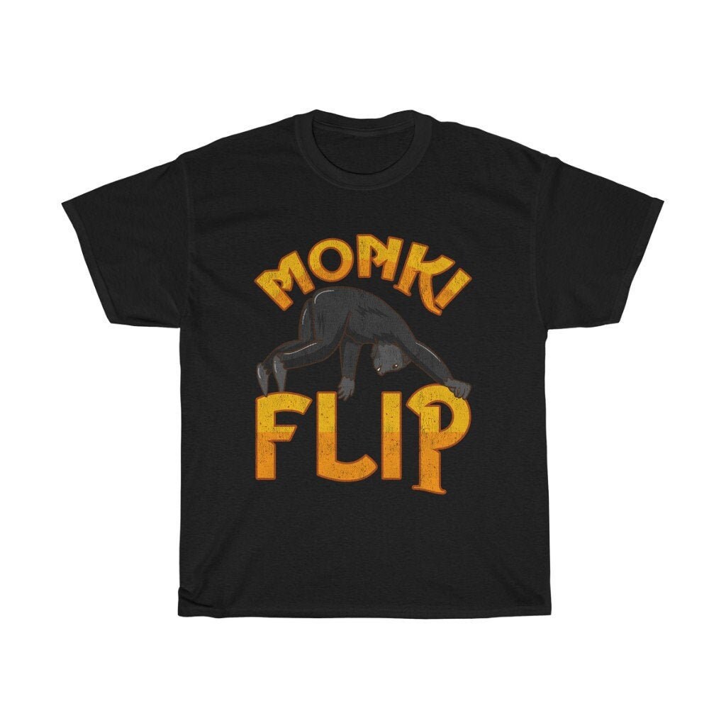 Monki Flip Tshirt Funny Monkey Tshirt Monkey Doing A Etsy Nederland