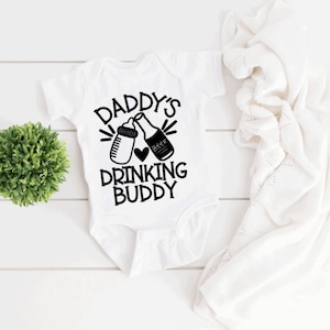 Daddy&#39;s Drinking Buddy Onesie | Baby Shower Gift | Funny Onesie
