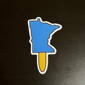 On a stick Minnesota Sticker | Water Bottle / Laptop Decal | Waterproof, Durable Vinyl