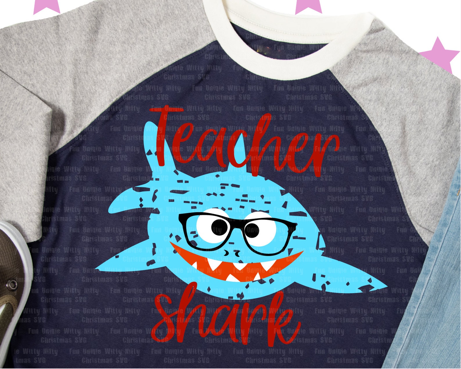 Download Teacher shark Funny school svg teacher svg Shark grunge | Etsy