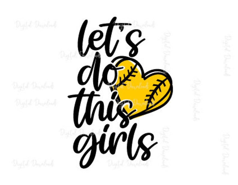 Download Softball svg Mom dad grandma Let's do this girls Svg | Etsy
