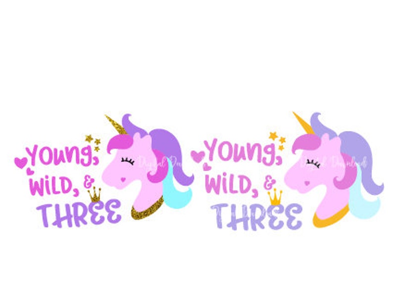 Download Unicorn svg Third Birthday Three Girl party Svg files | Etsy