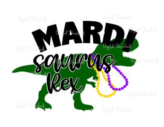 Download Free Mardi Gras Svg Dinosaur Svg Funny Kids Boy Beads Svg Files Etsy SVG Cut Files