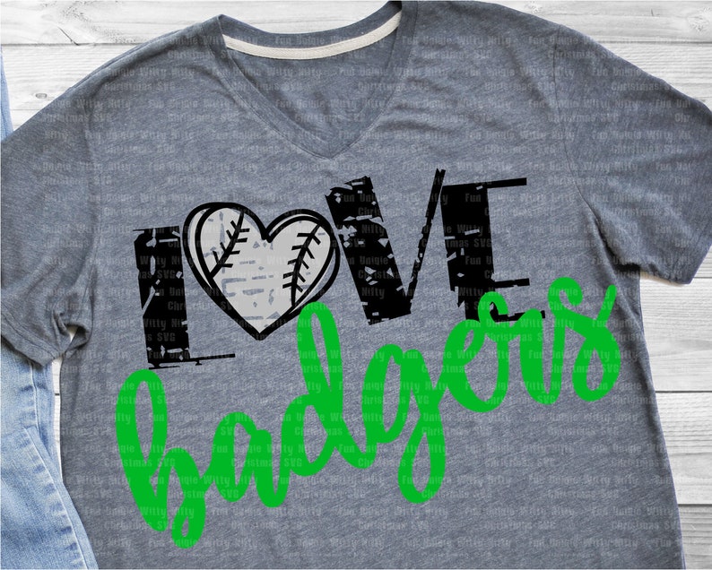 Download Love badgers Baseball svg Heart svg Grunge svg Distressed ...