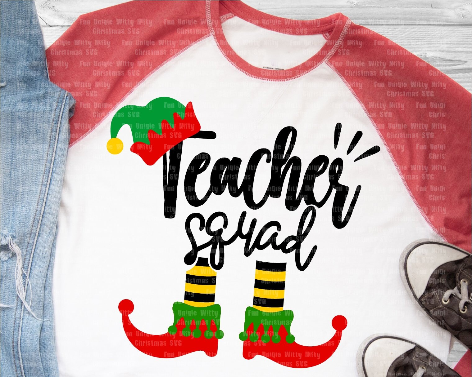 Download Teacher squad Elf Christmas svg files for cricut Iron on | Etsy