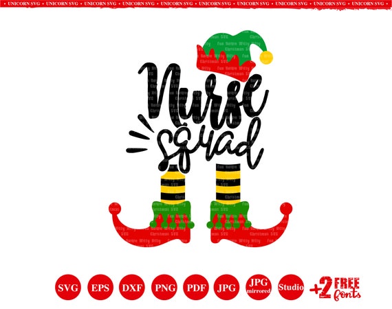 Download Free Nurse Squad Elf Christmas Svg Files For Cricut Iron On Etsy SVG DXF Cut File