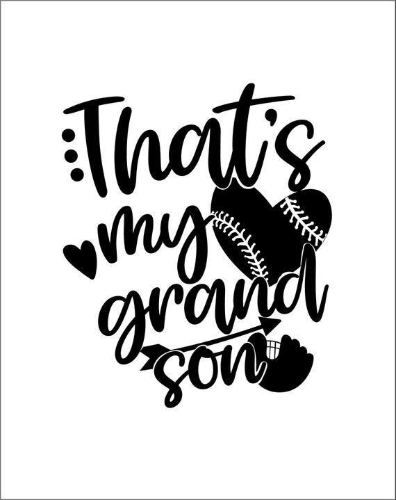 Download That's my grandson Baseball svg Grandma Mom Svg cutting | Etsy