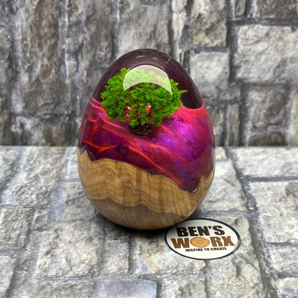 New BURL TREE Starry Night Dragon Egg by Bens Worx