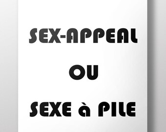 Poster "Dilemma" humor graphic illustration black and white poster