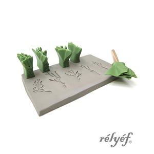Ramitas / Sellos de arcilla / Naturaleza / Flores / Sellos para arcilla cerámica y polimérica, jabones, para texturas y decoración / Herramientas de cerámica Relyef