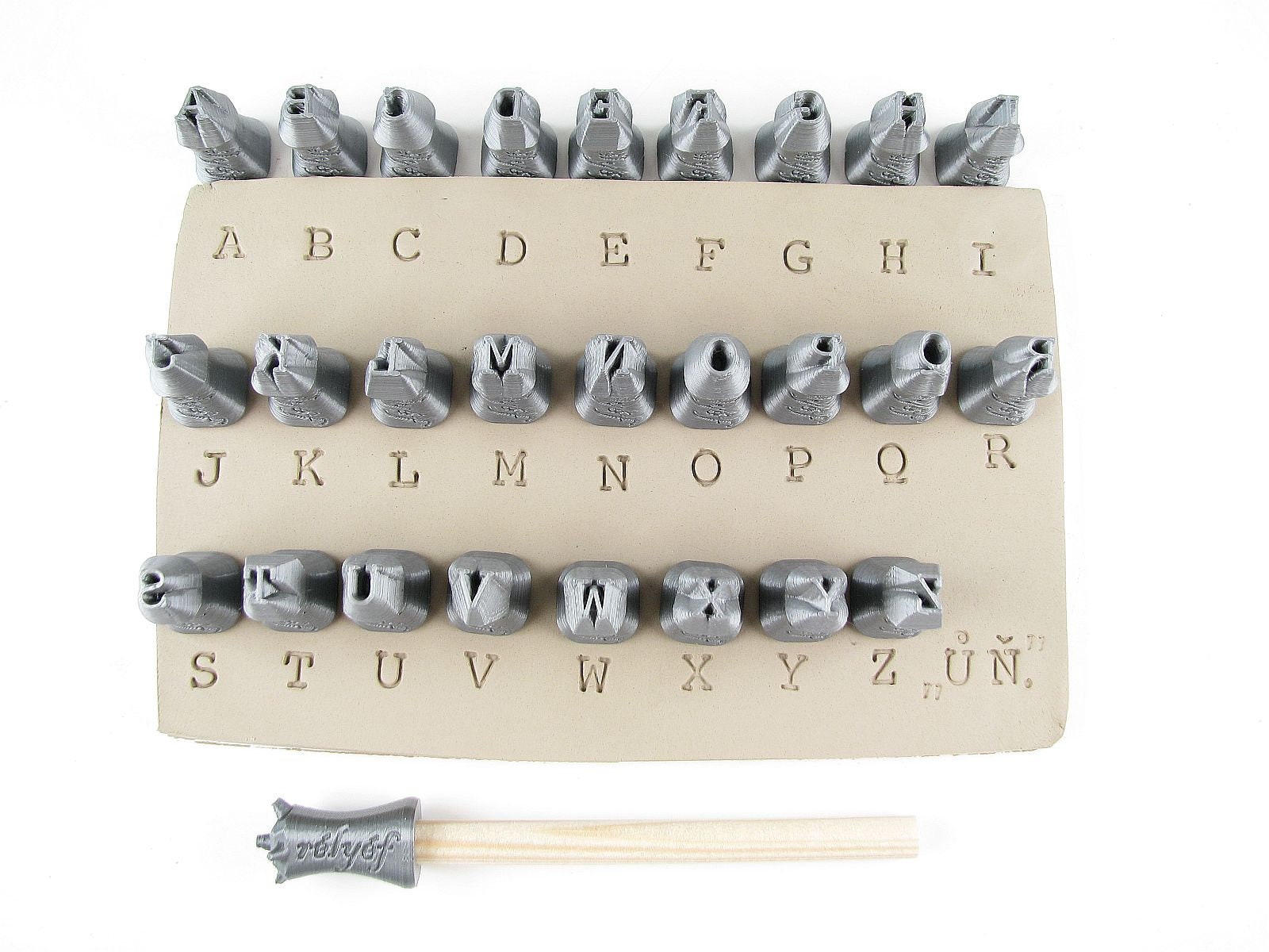 Alphabet Stamps for Clay Texture Pottery Tools for Clay 